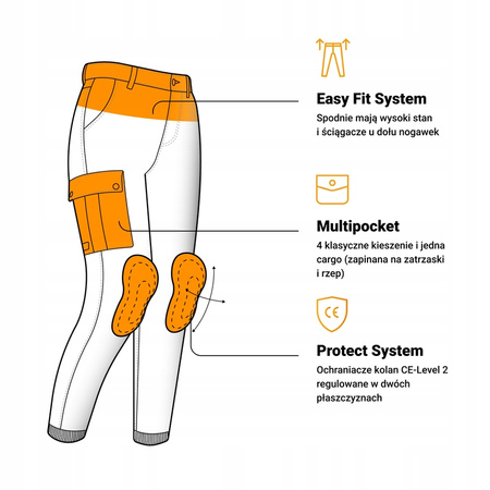 Spodnie Motocyklowe Jeans Ozone Jane Lady Jogger Fit Black