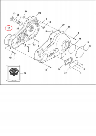 Uszczelka Skrzyni Korbowej Harley Davidson 84-06