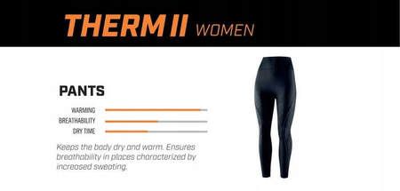 Spodnie Termoaktywne Rebelhorn Therm II Lady Black/Grey