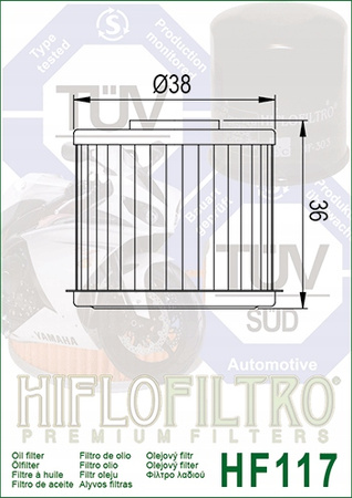 Filtr oleju Hiflo HF117