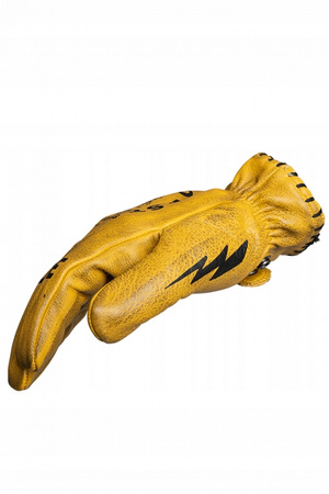 Rękawice Motocyklowe Skórzane Coyote Żółte Czarne