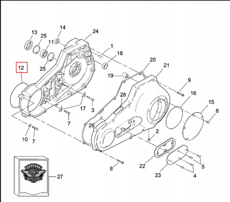 Uszczelka Wewnętrznej Pokrywy Sprzęgła Harley