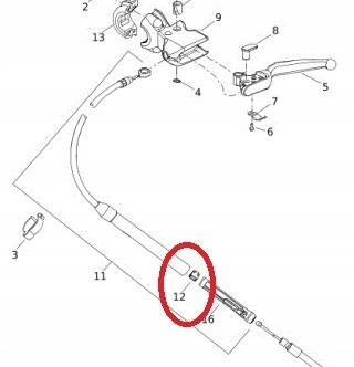 Zacisk regulacji linki sprzęgła Harley Davidson M8