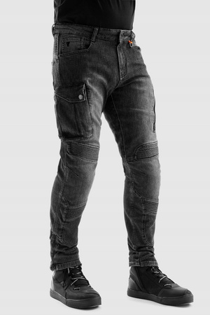 Spodnie Motocyklowe Jeans Rebelhorn Vandal Monolayer Washed Black