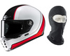 Kask motocyklowy HJC V10 White Black z włókna szklanego + Pinlock + gratis