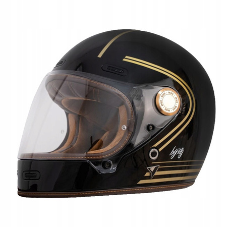 Kask Motocyklowy By City Roadster III w kolorze złotym i czarnym