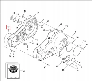 Uszczelka Wewnętrznej Pokrywy Sprzęgła Harley