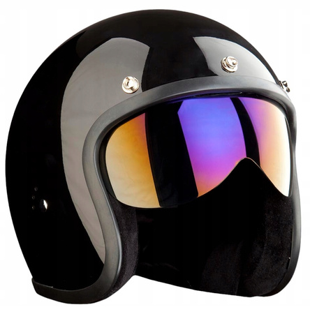 Wsuwany wizjer do kasków Jet kolor irydium