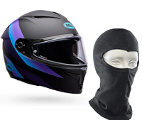 Kask Motocyklowy Bell Lithium Passion Black Purple + Kominiarka Held Gratis