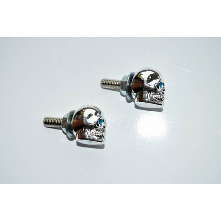 Ozdobne Śruby Tablicy Rejestracyjnej Czacha Skull