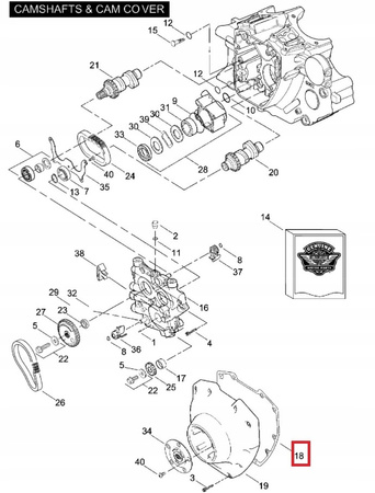 Uszczelka pokrywy rozrządu Harley Davidson 99-17