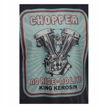 Koszulka Motocyklowa King Kerosin Chopper t-shirt oilwashed black