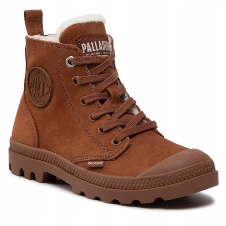 Buty Zimowe Palladium Pampa Hi Zipp WL Brown Pattina