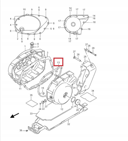 USZCZELKA POKRYWY SPRZĘGŁA SUZUKI VL 800