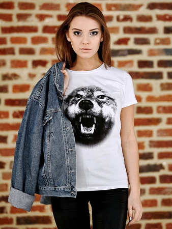 KOSZULKA T-SHIRT DAMSKI UNDERWORLD WOLF WHITE