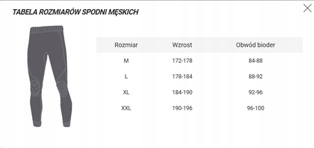 MĘSKIE LEGGINSY TERMOAKTYWNE Z WŁÓKNAMI SREBRA SPAIO EXTREME-PRO