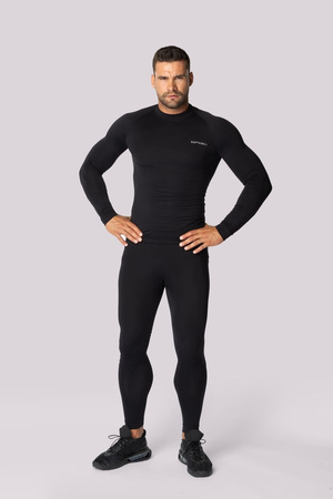 MĘSKIE LEGGINSY TERMOAKTYWNE CZARNE SPAIO ALPHA