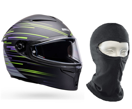 Kask Motocyklowy Bell Lithium Velo Black Yellow + Kominiarka Held GRATIS