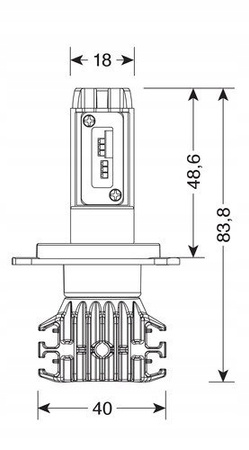 Żarówka ledowa H4 Halo Led Pro-Bike 25W