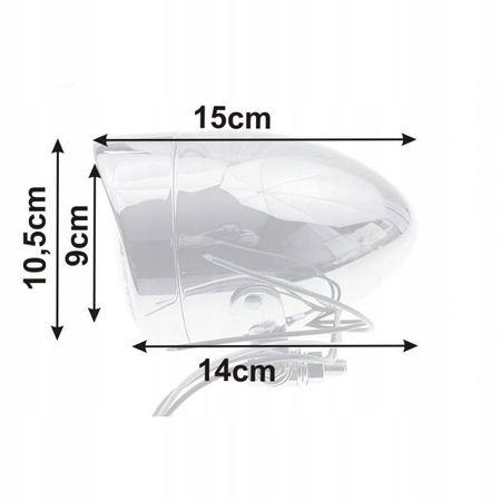 Lampa Lightbar z daszkiem 4 cale chrom Homologacja