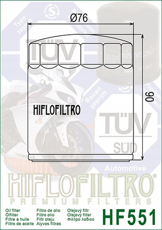 Filtr oleju HF551