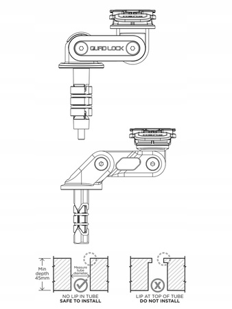 Podstawa montowana w sztyce główki ramy Quad Lock