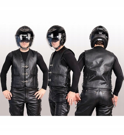 KAMIZELKA MOTOCYKLOWA ZAPINANA NA KARABIŃCZYKI
