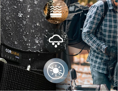 Rolka czarna Cordura Brązowe Paski