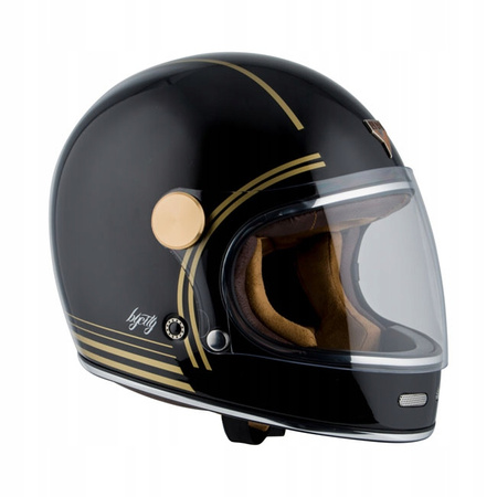 Kask Motocyklowy By City Roadster II L Black Gold