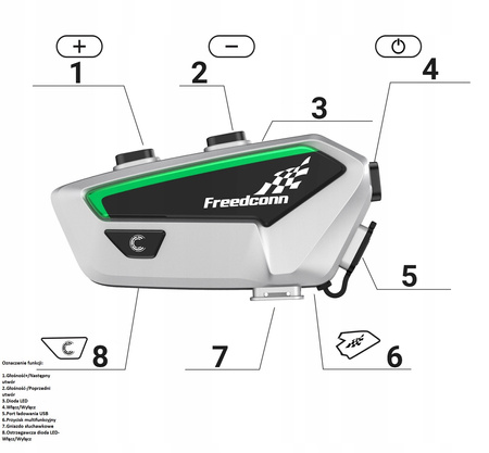 Interkom FreedConn FX Konferencja 10 osób do 2000m Single
