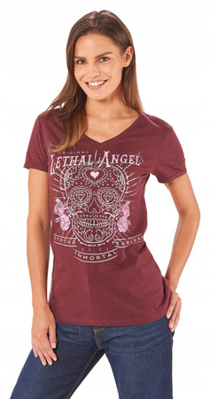 Koszulka Damska Lethal Angel Fearless Czaszka