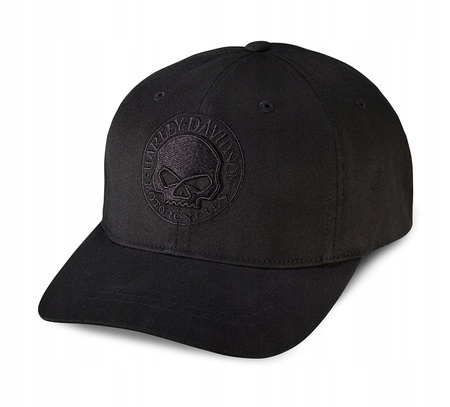 Czapka z Daszkiem Harley Davidson Skull, Stretch, Black