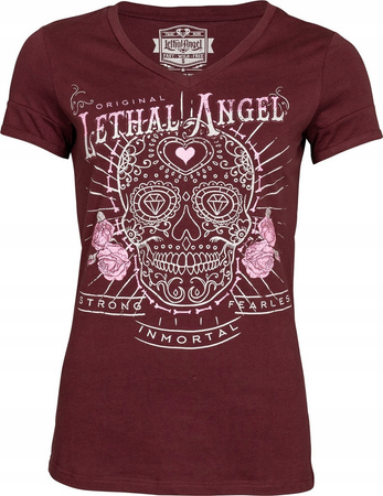 Koszulka Damska Lethal Angel Fearless Czaszka