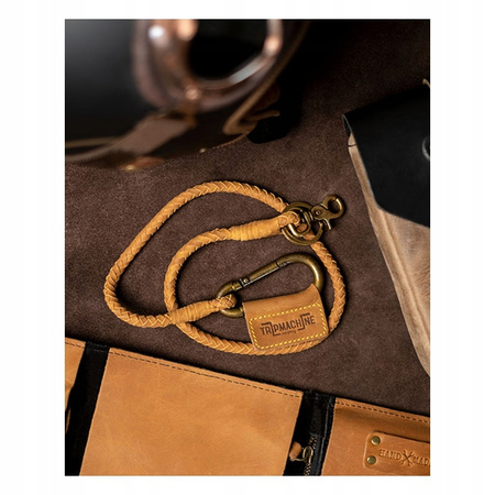 Brelok pleciony Trip Machine Braided key chain tan