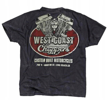 Koszulka West Coast Choppers Panhead Vintage - Blue
