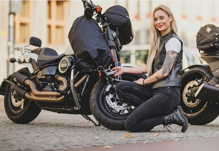 Antykradzieżowa torba na dwa kaski + linka + kłódka 42L Deemeed