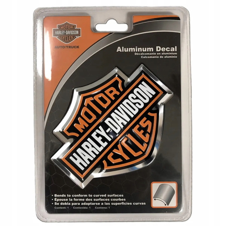 Naklejka Harley-Davidson Aluminium Decal Bar & Shield 11x9 cm OEM