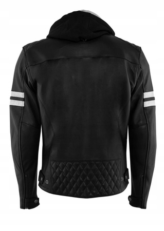 Kurtka Motocyklowa Skórzana z Kapturem Rusty Stitches Jack JARI HOODED