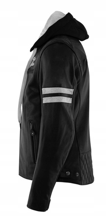 Kurtka Motocyklowa Skórzana z Kapturem Rusty Stitches Jack JARI HOODED