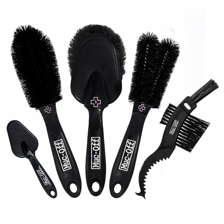 Zestaw wysokiej jakości szczotek do mycia motocykla Muc Off 5 sztuk