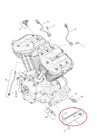 Czujnik położenia wału korbowego Harley Davidson Milwaukee-8 OEM 32700144 
