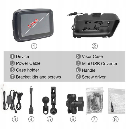 Nawigacja motocyklowa FreedConn C5 z bezprzewodowym Car Play i Android Auto