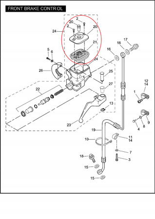 Pokrywa pompy hamulca i sprzęgła Harley Davidson