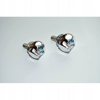 Ozdobne Śruby Tablicy Rejestracyjnej Czacha Skull