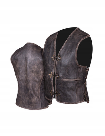 KAMIZELKA MOTOCYKLOWA SKÓRZANA STARA AMERYKA