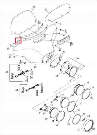 ŚRUBA OWIEWKI CZASZY HARLEY DAVIDSON 14-