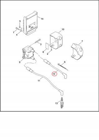 Przewód Zapłonowy Tylnego Cylindra Harley Davidson Softail 00-14