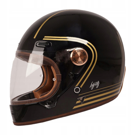 Kask Motocyklowy By City Roadster III w kolorze złotym i czarnym