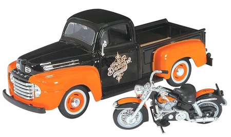 MODEL MAISTO HD FORD F-1 PICK-UP + 1958 FLH DUO 1:24