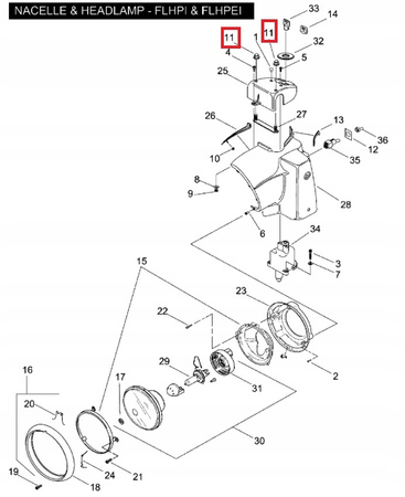 Nakrętka kołpakowa calowa 5/16-18 Harley Davidson OEM